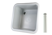 Labstream sink 320x320x200mm "Kappa Plus",  RAL 7035