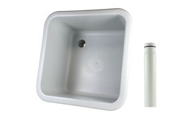 Labstream sink 320x320x200mm "Kappa Plus",  RAL 7035, inclusive standpipe