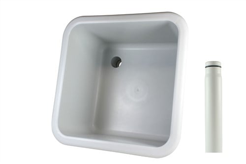 Labstream sink 320x320x200mm "Kappa Plus",  RAL 7035