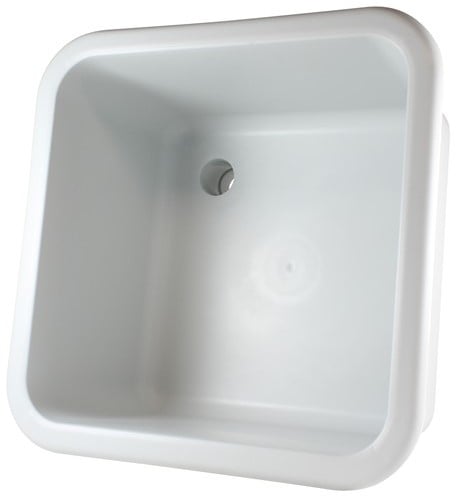 Labstream sink 400x400x250mm "Kappa Plus", RAL 7035