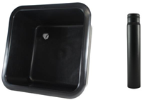 Labstream sink 400x400x250mm "Kappa Plus", black
