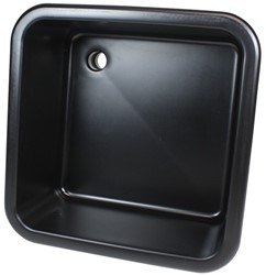 Labstream sink 450x450x250mm, "Kappa", black *Discontinued*