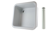 Labstream sink 450x450x250mm "Kappa",   RAL 7035