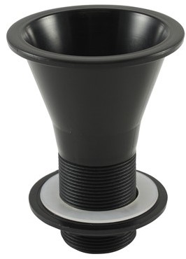 Labstream PP trechter rond 80mm, zwart