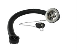 Labstream PP afvoerplug 1,5" met overloop, kelk AISI 316